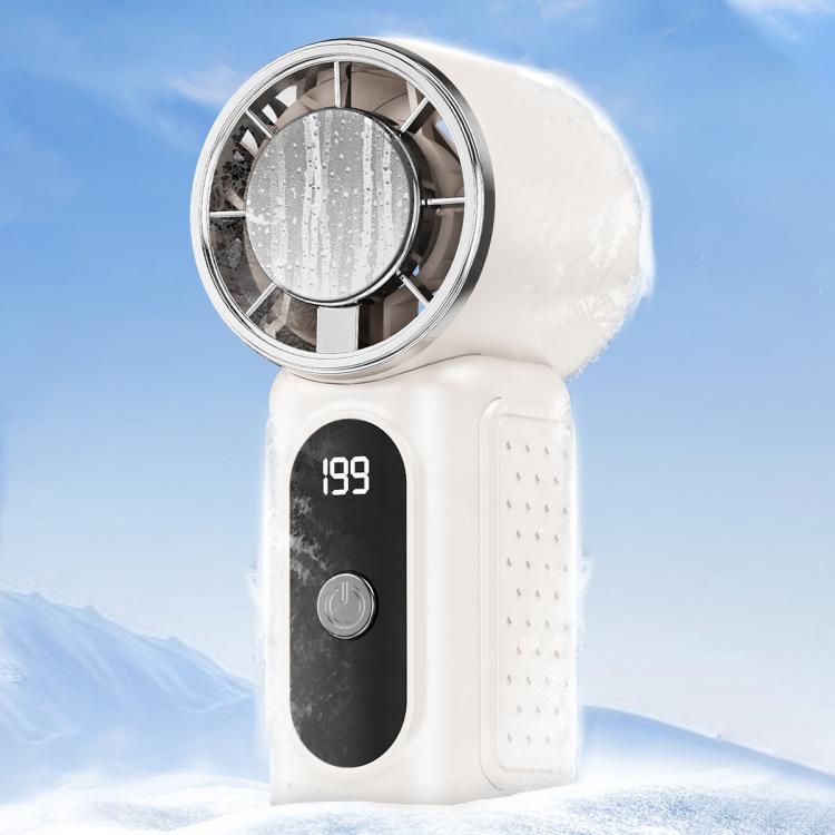 M69 Turbocharged Mini Handheld Cooling Fan – Durable Build, Easy to Use Beige