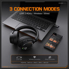 ONIKUMA GT886 Tri-mode Bluetooth 2.4G Wired E-sports Game Headset, GT886 – Bluetooth