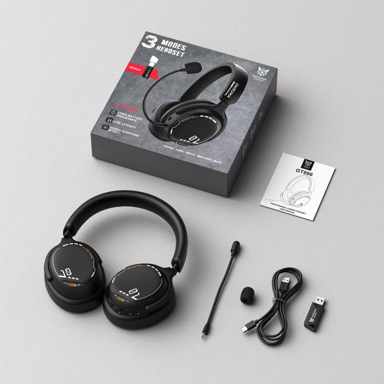 ONIKUMA GT886 Tri-mode Bluetooth 2.4G Wired E-sports Game Headset, GT886 – Bluetooth
