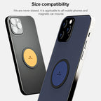 2pcs / Set Car Phone Holder Mount 40mm Round Silicone Magnet Guide Sheet