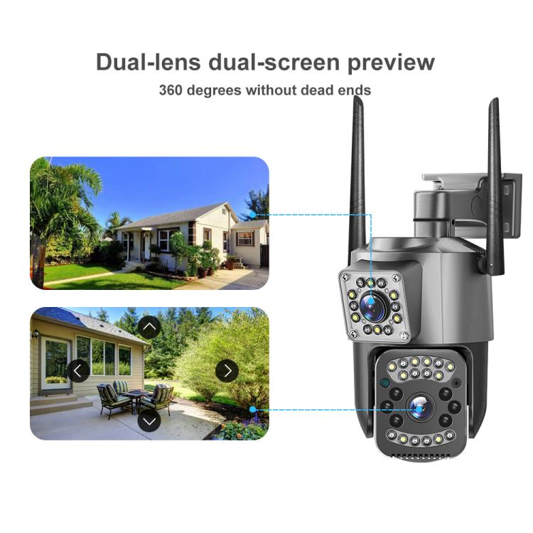 V380 Pro 2MP Dual Lens Panoramic Surveillance HD WiFi Camera – Durable Build, Easy to Use