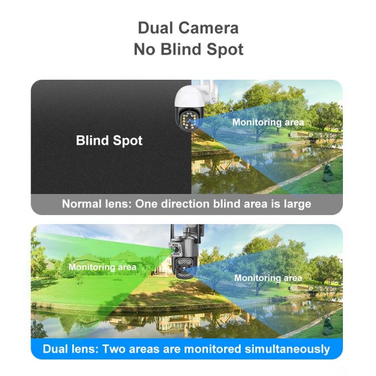 V380 Pro 2MP Dual Lens Panoramic Surveillance HD WiFi Camera – Durable Build, Easy to Use