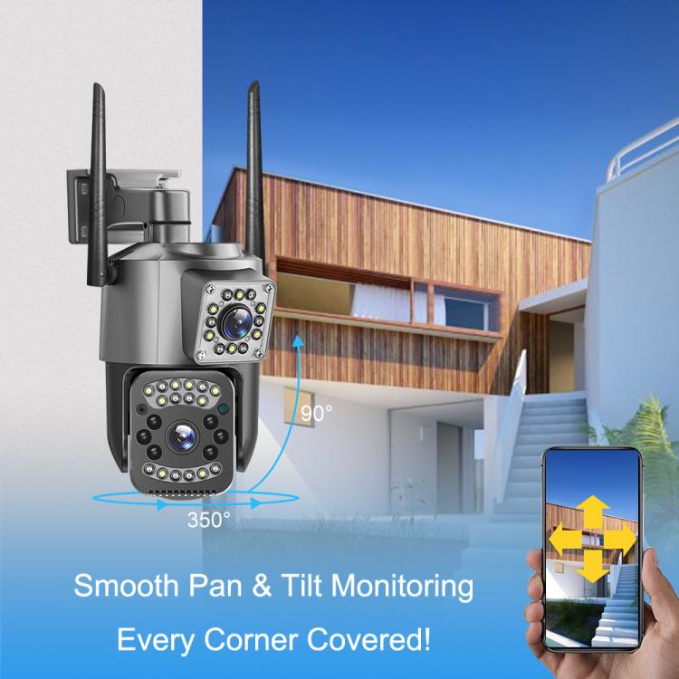 V380 Pro 2MP Dual Lens Panoramic Surveillance HD WiFi Camera – Durable Build, Easy to Use