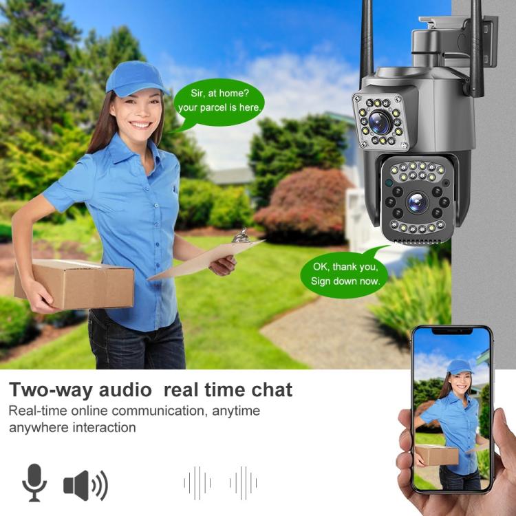 V380 Pro 2MP Dual Lens Panoramic Surveillance HD WiFi Camera – Durable Build, Easy to Use