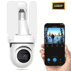 3MP HD Smart Three-Blade Fan Light Bulb Style Wireless WiFi Surveillance Camera, 2.4GHz, 5.0GHz 2.4GHz