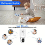 3MP HD Smart Three-Blade Fan Light Bulb Style Wireless WiFi Surveillance Camera, 2.4GHz, 5.0GHz