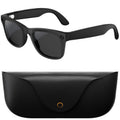 MT5 Ultra Smart AI Glasses with 8MP HD Camera, Video Recording WiFi Transmission Al Smart Voice Assistant, Sunglasses, Anti Blue Light Lens Sunglasses Black Charge Case