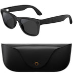 MT5 Ultra Smart AI Glasses with 8MP HD Camera, Video Recording WiFi Transmission Al Smart Voice Assistant, Sunglasses, Anti Blue Light Lens Sunglasses Black Charge Case
