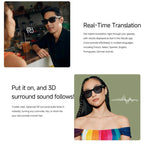 MT5 Ultra Smart AI Glasses with 8MP HD Camera, Video Recording WiFi Transmission Al Smart Voice Assistant, Sunglasses, Anti Blue Light Lens