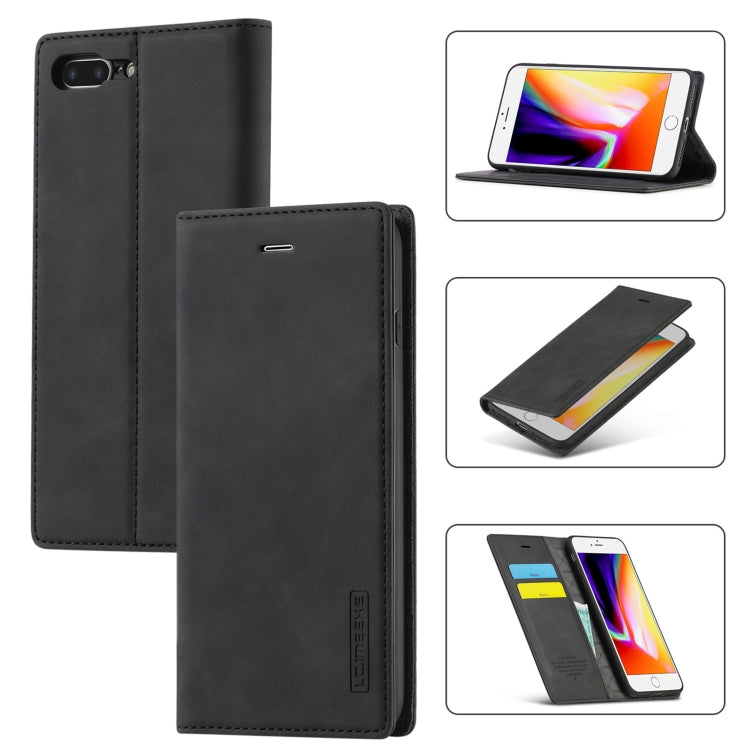 Case – Shockproof, Leather (iPhone 8 Plus) For iPhone 8 Plus 7 Plus Black