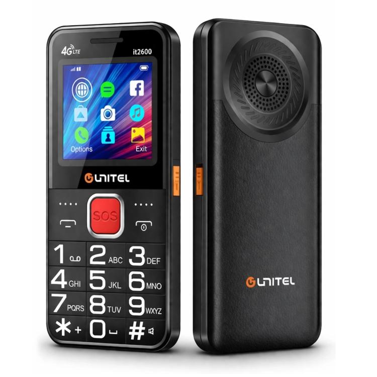 it2600 4G Phone, 2.0 inch, 3500mAh, Support SOS, Network: 4G, Dual SIM Black