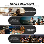 DEBRA ER-404 Professional Stage Monitoring System 4-in-1 Wireless In-Ear Headphones, US Plug, EU Plug, AU Plug, UK Plug