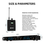 DEBRA ER-404 Professional Stage Monitoring System 4-in-1 Wireless In-Ear Headphones, US Plug, EU Plug, AU Plug, UK Plug
