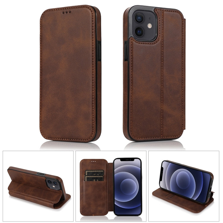Case – Leather, Magnetic (iPhone 12 mini) #2 For iPhone 12 mini Brown