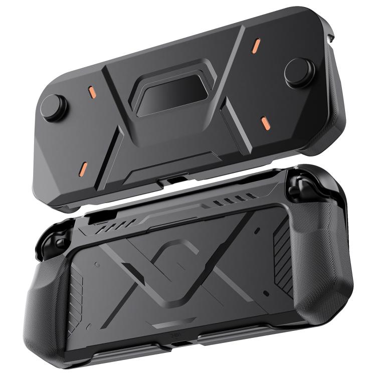 XDcase Mecha Style TPU Middle Frame & PC Front Cover Protective Case – Anti-Scratch, Card Slot, TPU, For Nintendo Switch 2 For Nintendo Switch 2 Black