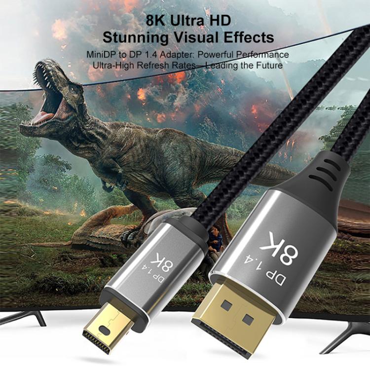 WG233 Mini DP to DP1.4 8K HD Video Adapter Cable, 8K-1m, 8K-2m – Plug-and-play