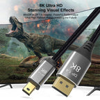 WG233 Mini DP to DP1.4 8K HD Video Adapter Cable, 8K-1m, 8K-2m – Plug-and-play