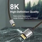 WG233 Mini DP to DP1.4 8K HD Video Adapter Cable, 8K-1m, 8K-2m – Plug-and-play