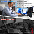 Blackview DCM6 Pro 14 inch Dual Screen Portable Laptop Extension Monitor with Stand, DCM6 Pro – Aluminum Alloy, TPU, Ultra-thin