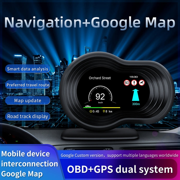 F9 OBD2 + GPS Mode Car HUD Head-up Display Speed / Water Temperature / Voltage Display, F9 OBD2 GPS – Bluetooth