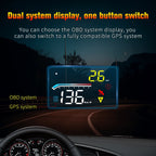M17 Car HUD Head-up Display GPS Speed Meter Car OBD2 Diagnostic Tool, M17