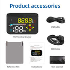 M17 Car HUD Head-up Display GPS Speed Meter Car OBD2 Diagnostic Tool, M17