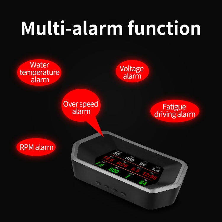 P17 Car HUD Head-up Display GPS Speed Meter Car OBD2 Fault Elimination Code, P17