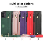 PU+TPU Shockproof Protective Case with Crossbody Lanyard & Holder & Card Slot & Wrist Strap, For iPhone 12 mini, For iPhone 12 / 12 Pro, For iPhone 12 Pro Max