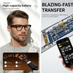 E06D 13MP 1080P 30FPS Dual-Mic Noise Cancellation AI Smart Glasses with Voice / Calling