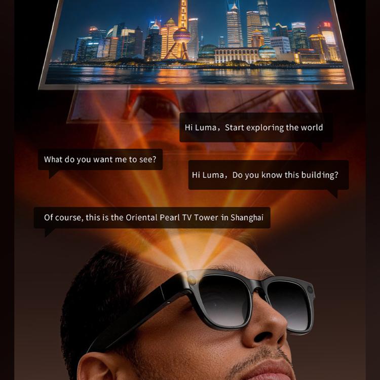 E06S 13MP 1080P Dual-Loudspeaker AI Smart Glasses Support Music / Calling – Aluminum Alloy