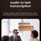 E06S 13MP 1080P Dual-Loudspeaker AI Smart Glasses Support Music / Calling – Aluminum Alloy