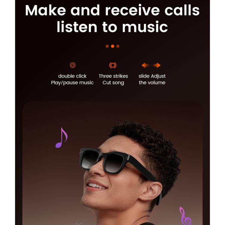 E06S 13MP 1080P Dual-Loudspeaker AI Smart Glasses Support Music / Calling – Aluminum Alloy