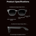 E06S 13MP 1080P Dual-Loudspeaker AI Smart Glasses Support Music / Calling – Aluminum Alloy