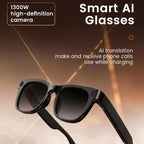 E06S 13MP 1080P Dual-Loudspeaker AI Smart Glasses Support Music / Calling – Aluminum Alloy