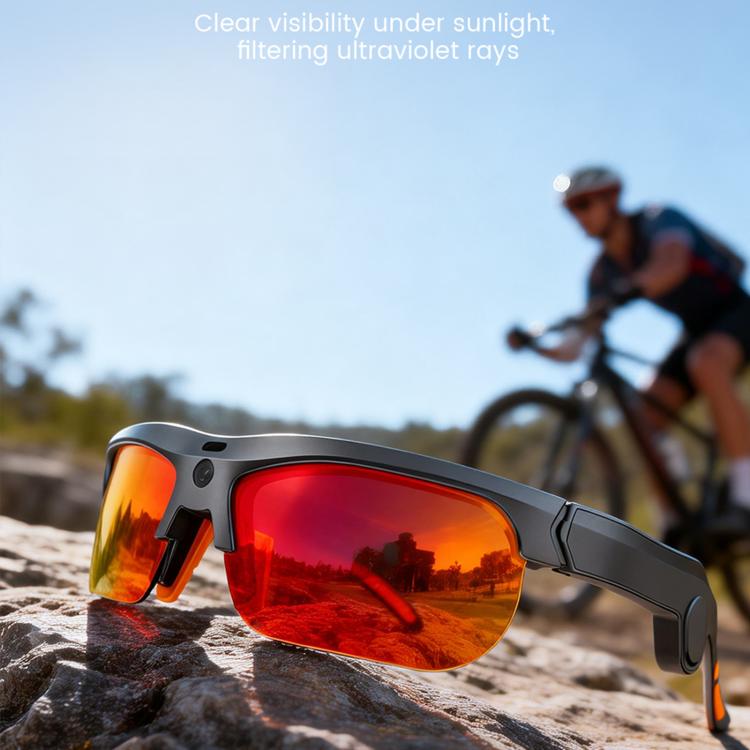 E08 13MP 1080P 30FPS AI Cycling Smart Glasses with Voice / Calling – Aluminum Alloy