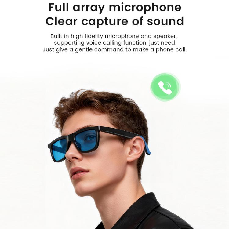 E05C Dual-Mic Noise Cancellation Smart Glasses Support Music / Calling, With AI, Without AI