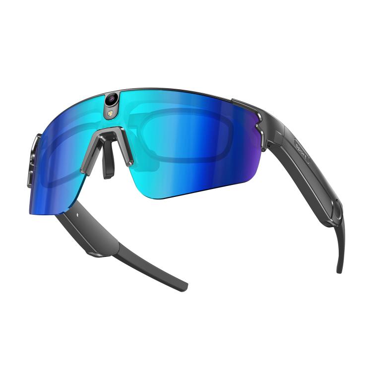 L085 8MP Dual-Mic Noise Cancellation AI Cycling Smart Glasses with Voice Assistant / Calling Black
