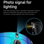 L085 8MP Dual-Mic Noise Cancellation AI Cycling Smart Glasses with Voice Assistant / Calling