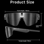 L085 8MP Dual-Mic Noise Cancellation AI Cycling Smart Glasses with Voice Assistant / Calling