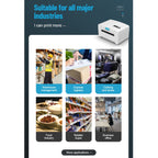 ZJ-8600 76x130 Single Paper Waybill Express Bill Label Printer,, EU Plug, US Plug, UK Plug