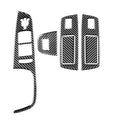 6 in 1 Car Carbon Fiber Window Glass Lifter Panel Decorative Sticker for Audi Q7 2008-2015, Left Drive, Window Glass Lifter, Left Drive Window Glass Lifter, Left Drive