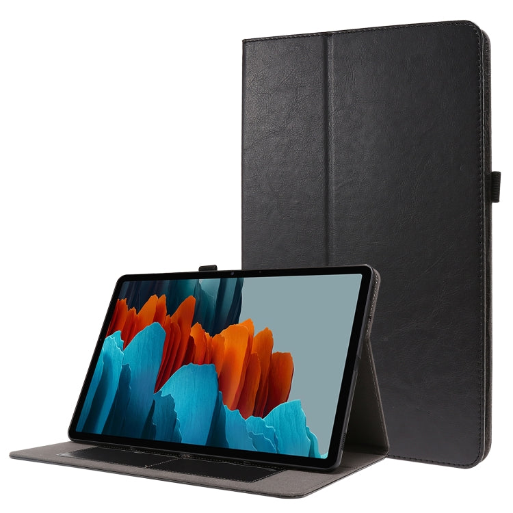 Crazy Horse Texture Horizontal Flip Leather Case with 2-folding Holder & Card Slot, For Samsung Galaxy Tab S8+ / Tab S8 Plus / Tab S7 FE / Tab S7+ / T970, For Samsung Galaxy Tab A7 (2020), For Samsung Galaxy Tab S8 / Galaxy Tab S7 / SM-870 For Samsung Galaxy Tab S8+ Tab S8 Plus Tab S7 FE Tab S7+ T970 Black