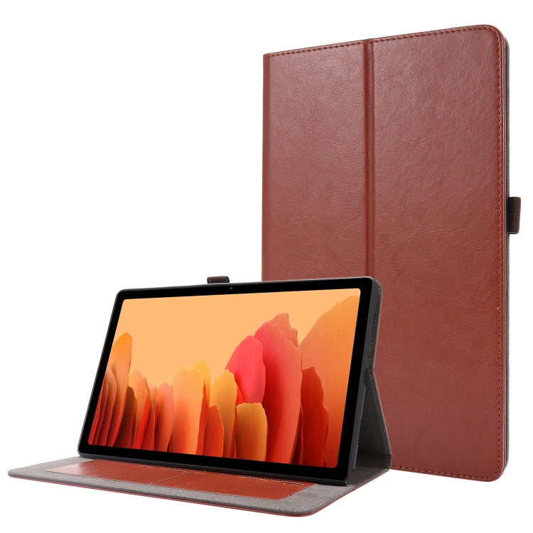 Crazy Horse Texture Horizontal Flip Leather Case with 2-folding Holder & Card Slot – Card Slot, Flip, Leather, For Samsung Galaxy Tab S8+ / Tab S8 Plus / Tab S7 FE / Tab S7+ / T970, For Samsung Galaxy Tab A7 (2020) For Samsung Galaxy Tab A7 (2020) Brown