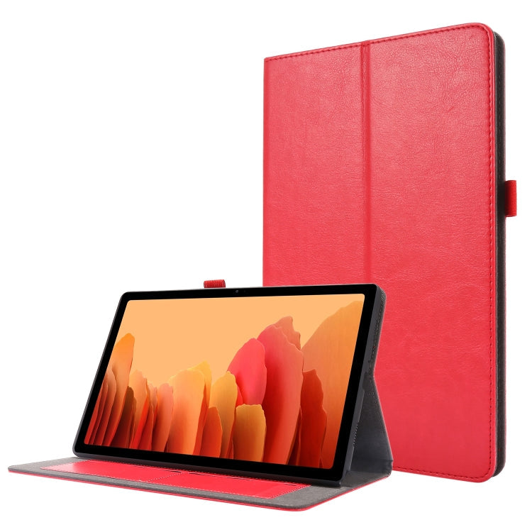 Crazy Horse Texture Horizontal Flip Leather Case with 2-folding Holder & Card Slot – Card Slot, Flip, Leather, For Samsung Galaxy Tab S8+ / Tab S8 Plus / Tab S7 FE / Tab S7+ / T970, For Samsung Galaxy Tab A7 (2020) For Samsung Galaxy Tab A7 (2020) Red