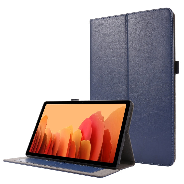 Crazy Horse Texture Horizontal Flip Leather Case with 2-folding Holder & Card Slot – Card Slot, Flip, Leather, For Samsung Galaxy Tab S8+ / Tab S8 Plus / Tab S7 FE / Tab S7+ / T970, For Samsung Galaxy Tab A7 (2020) For Samsung Galaxy Tab A7 (2020) Dark Blue