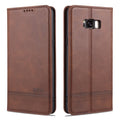 AZNS Magnetic Calf Texture Horizontal Flip Leather Case with Card Slots & Holder & Wallet, For Samsung Galaxy S8, For Samsung Galaxy S8+, For Samsung Galaxy S9, For Samsung Galaxy S9+ For Samsung Galaxy S8 Dark Brown