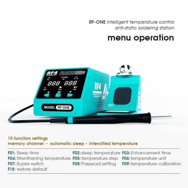 RF4 RF-ONE Intelligent Temperature Control Anti-static LED Digital Display Soldering Station, RF-ONE