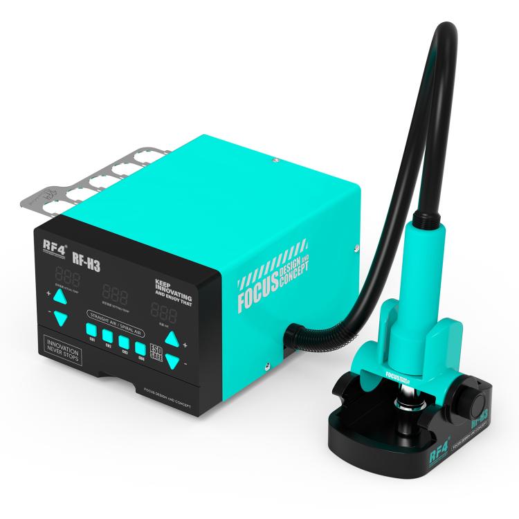 RF4 RF-H3 1200W 4 Memory Channels Hot Air Gun Digital Display Intelligent BGA Rework Station, RF-H3 RF-H3 EU Plug