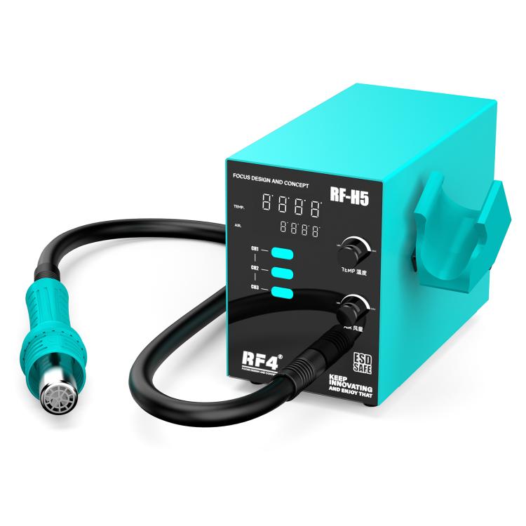 RF4 RF-H5 800W 3 Memory Channels Hot Air Gun Digital Display Intelligent BGA Rework Station, RF-H5 RF-H5 EU Plug