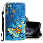 3D Colored Drawing Horizontal Flip PU Leather Case with Holder & Card Slots & Wallet, For iPhone 12 mini